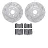 2502-58016 Geoperformance Drilled/Slotted Rotors w/5000 Advanced Brake Pads Kit, 2005-2012 Acura/Honda, Position: Front - image 1