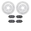 2502-58017 Geoperformance Drilled/Slotted Rotors w/5000 Advanced Brake Pads Kit, 2005-2012 Acura/Honda, Position: Rear - image 1