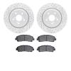 2502-58021 Geoperformance Drilled/Slotted Rotors w/5000 Advanced Brake Pads Kit, 2015-2020 Acura/Honda, Position: Front - image 1