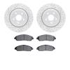 2502-58022 Geoperformance Drilled/Slotted Rotors w/5000 Advanced Brake Pads Kit, 2014-2016 Acura/Honda, Position: Front - image 1