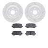 2502-58023 Geoperformance Drilled/Slotted Rotors w/5000 Advanced Brake Pads Kit, 2015-2020 Acura/Honda, Position: Rear - image 1