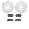 2502-58024 Geoperformance Drilled/Slotted Rotors w/5000 Advanced Brake Pads Kit, 2017-2020 Acura/Honda, Position: Rear - image 1