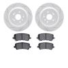 2502-58033 Geoperformance Drilled/Slotted Rotors w/5000 Advanced Brake Pads Kit, 2014-2016 Acura/Honda, Position: Rear - image 1