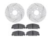 2502-59001 Geoperformance Drilled/Slotted Rotors w/5000 Advanced Brake Pads Kit, 1988-1989 Acura/Honda, Position: Front - image 1