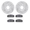 2502-59003 Geoperformance Drilled/Slotted Rotors w/5000 Advanced Brake Pads Kit, 1986-1989 Acura/Honda, Position: Front - image 1