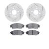 2502-59004 Geoperformance Drilled/Slotted Rotors w/5000 Advanced Brake Pads Kit, 1988-1991 Acura/Honda, Position: Front - image 1