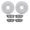 2502-59005 Geoperformance Drilled/Slotted Rotors w/5000 Advanced Brake Pads Kit, 1988-2001 Acura/Honda, Position: Rear - image 1