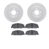 2502-59007 Geoperformance Drilled/Slotted Rotors w/5000 Advanced Brake Pads Kit, 1994-1995 Acura/Honda, Position: Front - image 1