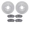 2502-59009 Geoperformance Drilled/Slotted Rotors w/5000 Advanced Brake Pads Kit, 1993-2001 Acura/Honda, Position: Front - image 1