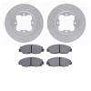 2502-59013 Geoperformance Drilled/Slotted Rotors w/5000 Advanced Brake Pads Kit, 1990-1997 Acura/Honda, Position: Front - image 1