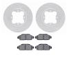 2502-59014 Geoperformance Drilled/Slotted Rotors w/5000 Advanced Brake Pads Kit, 1990-1993 Acura/Honda, Position: Front - image 1