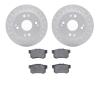2502-59017 Geoperformance Drilled/Slotted Rotors w/5000 Advanced Brake Pads Kit, 1992-1997 Acura/Honda, Position: Rear - image 1