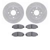 2502-59018 Geoperformance Drilled/Slotted Rotors w/5000 Advanced Brake Pads Kit, 1998-1999 Acura/Honda, Position: Front - image 1
