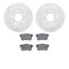 2502-59022 Geoperformance Drilled/Slotted Rotors w/5000 Advanced Brake Pads Kit, 1997-2006 Acura/Honda, Position: Rear - image 1