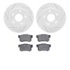2502-59026 Geoperformance Drilled/Slotted Rotors w/5000 Advanced Brake Pads Kit, 2003-2008 Acura/Honda, Position: Rear - image 1