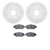 2502-59028 Geoperformance Drilled/Slotted Rotors w/5000 Advanced Brake Pads Kit, 2011-2015 Acura/Honda, Position: Front - image 1