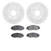 2502-59029 Geoperformance Drilled/Slotted Rotors w/5000 Advanced Brake Pads Kit, 2006-2011 Acura/Honda, Position: Front - image 1