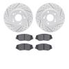 2502-59035 Geoperformance Drilled/Slotted Rotors w/5000 Advanced Brake Pads Kit, 2003-2017 Acura/Honda, Position: Front - image 1