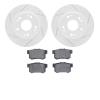 2502-59037 Geoperformance Drilled/Slotted Rotors w/5000 Advanced Brake Pads Kit, 2011-2015 Acura/Honda, Position: Rear - image 1