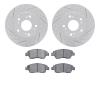 2502-59038 Geoperformance Drilled/Slotted Rotors w/5000 Advanced Brake Pads Kit, 2012-2015 Acura/Honda, Position: Front - image 1
