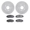 2502-59039 Geoperformance Drilled/Slotted Rotors w/5000 Advanced Brake Pads Kit, 2012-2015 Acura/Honda, Position: Front - image 1