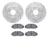 2502-59044 Geoperformance Drilled/Slotted Rotors w/5000 Advanced Brake Pads Kit, 1997-2001 Acura/Honda, Position: Front - image 1