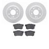 2502-59047 Geoperformance Drilled/Slotted Rotors w/5000 Advanced Brake Pads Kit, 1995-1998 Acura/Honda, Position: Rear - image 1