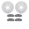 2502-59049 Geoperformance Drilled/Slotted Rotors w/5000 Advanced Brake Pads Kit, 1998-2002 Acura/Honda, Position: Front - image 1