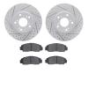 2502-59051 Geoperformance Drilled/Slotted Rotors w/5000 Advanced Brake Pads Kit, 2003-2021 Acura/Honda, Position: Front - image 1