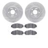 2502-59053 Geoperformance Drilled/Slotted Rotors w/5000 Advanced Brake Pads Kit, 1999-2014 Acura/Honda, Position: Front - image 1