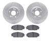 2502-59054 Geoperformance Drilled/Slotted Rotors w/5000 Advanced Brake Pads Kit, 2006-2011 Acura/Honda, Position: Front - image 1