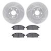 2502-59057 Geoperformance Drilled/Slotted Rotors w/5000 Advanced Brake Pads Kit, 2003-2006 Acura/Honda, Position: Front - image 1