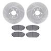 2502-59058 Geoperformance Drilled/Slotted Rotors w/5000 Advanced Brake Pads Kit, 1999-2004 Acura/Honda, Position: Front - image 1