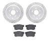 2502-59064 Geoperformance Drilled/Slotted Rotors w/5000 Advanced Brake Pads Kit, 2007-2012 Acura/Honda, Position: Rear - image 1