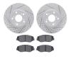 2502-59065 Geoperformance Drilled/Slotted Rotors w/5000 Advanced Brake Pads Kit, 2002-2015 Acura/Honda, Position: Front - image 1