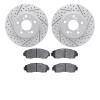 2502-59066 Geoperformance Drilled/Slotted Rotors w/5000 Advanced Brake Pads Kit, 2005-2010 Acura/Honda, Position: Front - image 1