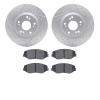 2502-59067 Geoperformance Drilled/Slotted Rotors w/5000 Advanced Brake Pads Kit, 2005-2015 Acura/Honda, Position: Front - image 1