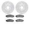 2502-59071 Geoperformance Drilled/Slotted Rotors w/5000 Advanced Brake Pads Kit, 2014-2020 Acura/Honda, Position: Front - image 1