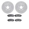 2502-59072 Geoperformance Drilled/Slotted Rotors w/5000 Advanced Brake Pads Kit, 2007-2016 Acura/Honda, Position: Front - image 1