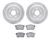 2502-59076 Geoperformance Drilled/Slotted Rotors w/5000 Advanced Brake Pads Kit, 2005-2018 Acura/Honda, Position: Rear - image 1