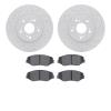 2502-59079 Geoperformance Drilled/Slotted Rotors w/5000 Advanced Brake Pads Kit, 2012-2016 Acura/Honda, Position: Front - image 1