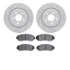 2502-59080 Geoperformance Drilled/Slotted Rotors w/5000 Advanced Brake Pads Kit, Fits Select Acura/Honda, Position: Front - image 1