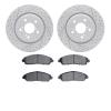 2502-59082 Geoperformance Drilled/Slotted Rotors w/5000 Advanced Brake Pads Kit, Fits Select Acura/Honda, Position: Front - image 1
