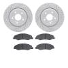 2502-59083 Geoperformance Drilled/Slotted Rotors w/5000 Advanced Brake Pads Kit, Fits Select Acura/Honda, Position: Front - image 1
