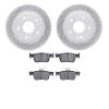 2502-59084 Geoperformance Drilled/Slotted Rotors w/5000 Advanced Brake Pads Kit, Fits Select Acura/Honda, Position: Rear - image 1