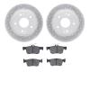 2502-59087 Geoperformance Drilled/Slotted Rotors w/5000 Advanced Brake Pads Kit, Fits Select Acura/Honda, Position: Rear - image 1