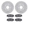 2502-59091 Geoperformance Drilled/Slotted Rotors w/5000 Advanced Brake Pads Kit, 2016-2021 Acura/Honda, Position: Front - image 1