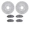 2502-59093 Geoperformance Drilled/Slotted Rotors w/5000 Advanced Brake Pads Kit, 2016-2017 Acura/Honda, Position: Front - image 1