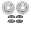 2502-59095 Geoperformance Drilled/Slotted Rotors w/5000 Advanced Brake Pads Kit, Fits Select Acura/Honda, Position: Front - image 1