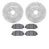 2502-59098 Geoperformance Drilled/Slotted Rotors w/5000 Advanced Brake Pads Kit, Fits Select Acura/Honda, Position: Front - image 1